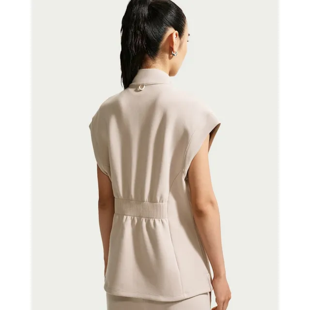 【NIKE 耐吉】休閒外套 女 AS W NK DF 24.7 IS FZ TUNIC 運動 休閒 Dri-FIT 快乾 無袖 米白 (IQ7052236)
