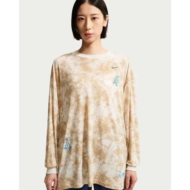 【NIKE 耐吉】長袖上衣 女 AS W NSW OS LS TEE 運動 休閒 寬鬆 黃 (IW1215242)