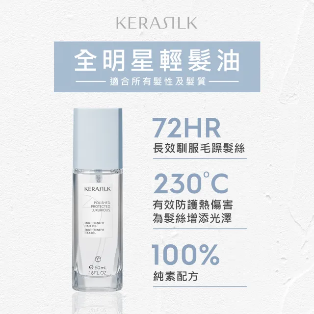 【KERASILK】全明星輕髮油50ml☆絲馭洸特殊個別處方(所有髮質適用/髮油/柔順亮澤/輕盈不厚重/抗毛躁)