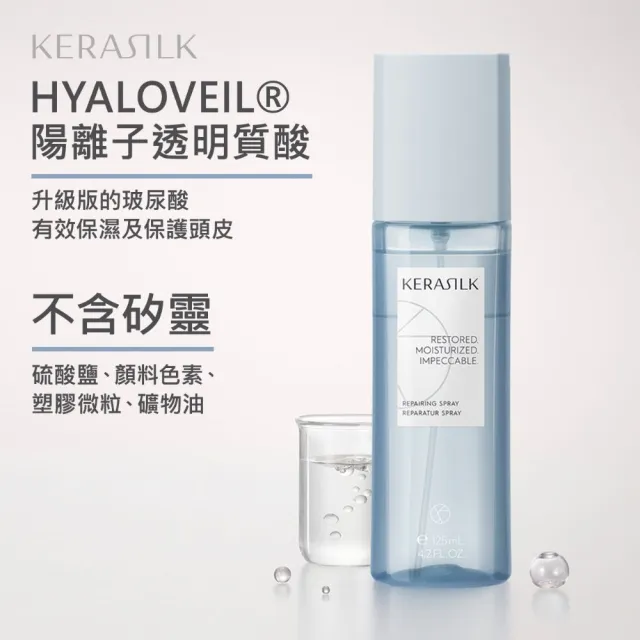 【KERASILK】水誘晶漾髮霧125ml☆絲馭洸特殊個別處方(乾性缺水、受損髮適用/補水修護/柔順不糾結/禮物)