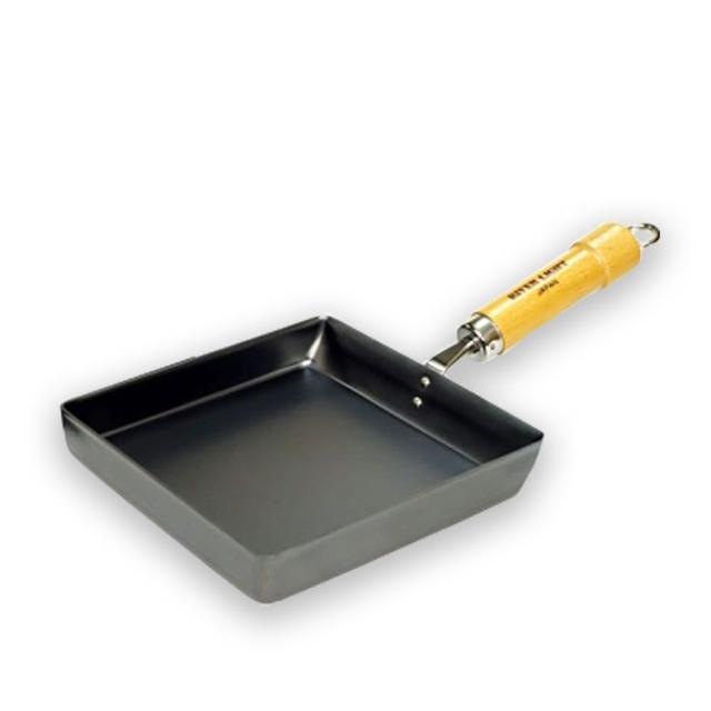 【PREMIUM 極】不易生鏽窒化鐵玉子燒調理鍋18x18cm 大型(日本製極鐵鍋無塗層)