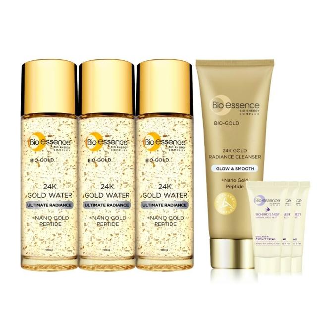 【Bio-essence 碧歐斯】新升級BIO金萃黃金精華露100ml(3入組)