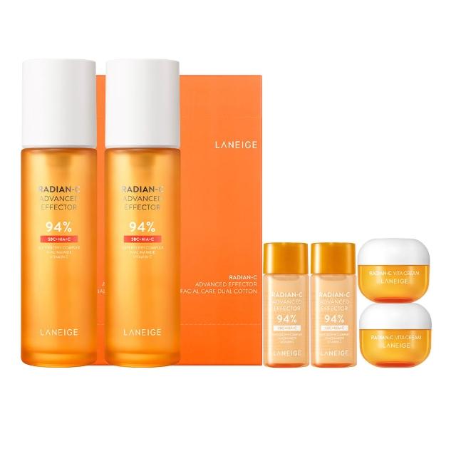 【LANEIGE 蘭芝】官方直營 維他命C淨膚煥顏精露150ml 雙入組(蘭芝 美白化妝水 保養 去角質)