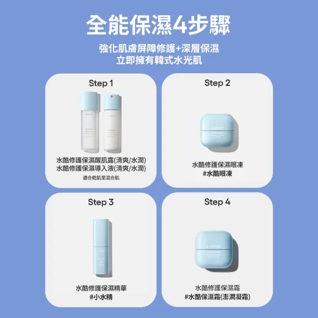 【LANEIGE 蘭芝】官方直營 水酷修護水潤洗面乳 150g(蘭芝 洗面乳 保濕)