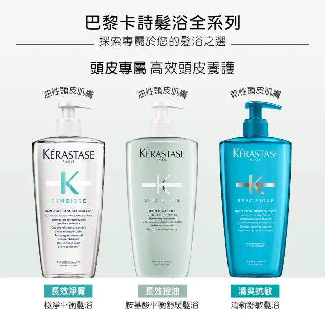 【KERASTASE 巴黎卡詩】大容量髮浴500ml二入組(多款任選/洗髮精)