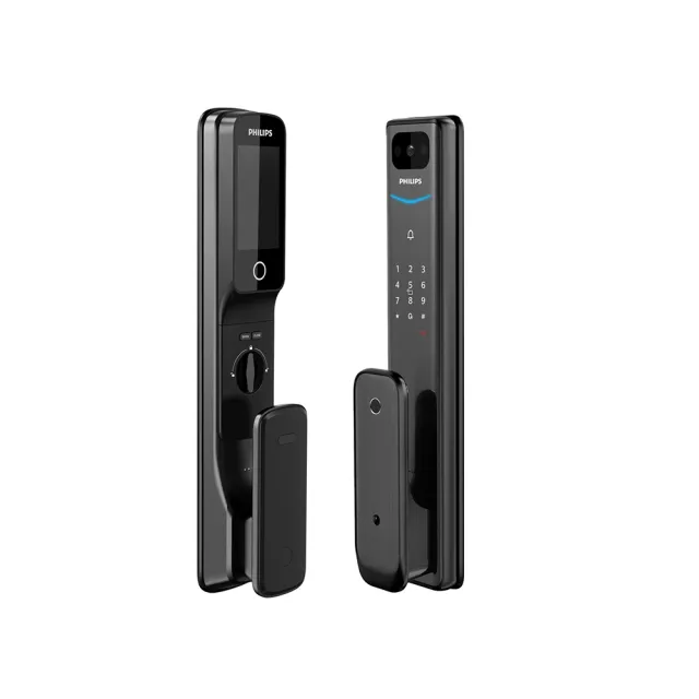 【Philips 飛利浦】ALPHA VP 貓眼 推拉式智能門鎖/電子鎖(指紋│卡片│密碼│鑰匙│WiFi/含安裝)