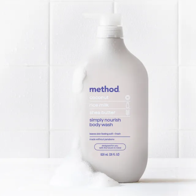 【method 美則】感官沐浴乳系列828ml(純粹寧靜 就是滋潤 藍色氣息)