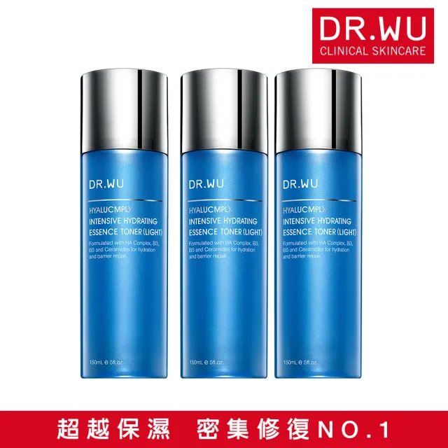 【DR.WU 達爾膚】玻尿酸保濕精華化妝水150ML(清爽型 3入組)