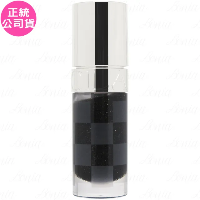 【CLARINS 克蘭詩】彈潤植萃美唇油_黑白棋盤限定版(#25女王黑)(7ml)(專櫃公司貨)