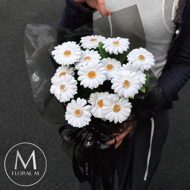 【Floral M】最好的祝福質感非洲菊大型香水花束(情人節花束/告白禮物/求婚花束/香水花束/生日花束)