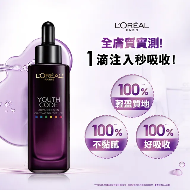 【L’OREAL Paris 巴黎萊雅】青春密碼酵素肌底調理精華4.0_30ml 2入組(#黑瓶精華)