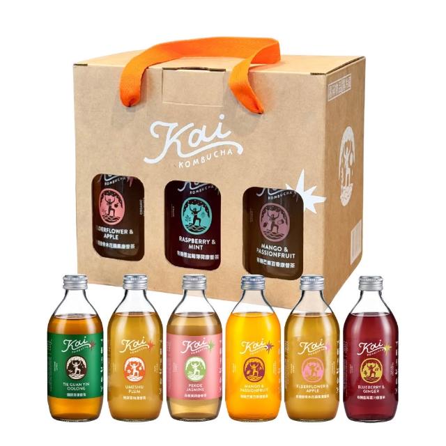 【Kai Kombucha】單一口味 6瓶入(330ml/瓶) 益生菌 氣泡飲 清爽酸甜