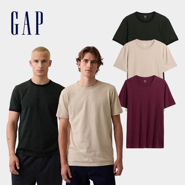 【GAP】男裝 經典短袖T恤-多色任選(440775)