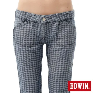 【EDWIN】女裝 COOL 雙面穿窄管直筒褲(石洗藍)