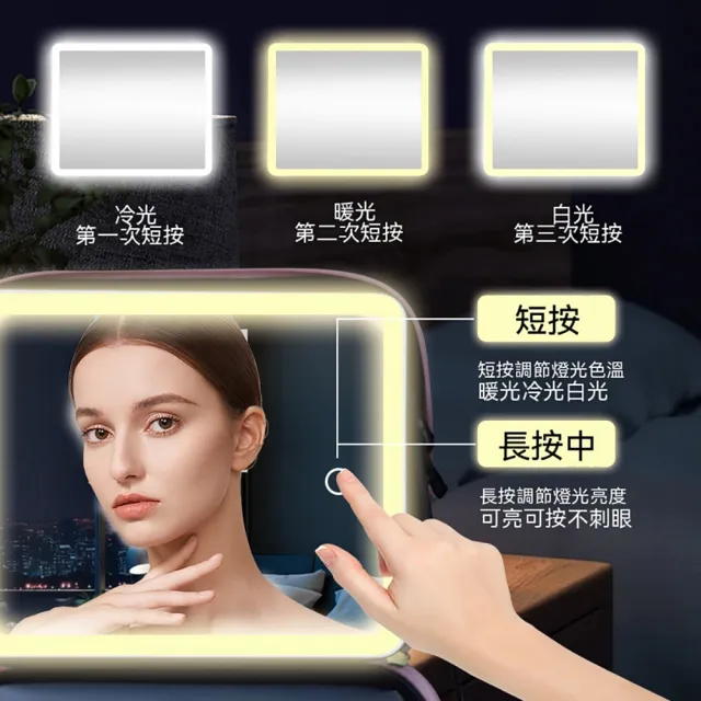 樂選 手提 LED 化妝箱 內建補光鏡 可調隔板大容量化妝包 隨行化妝包 化妝收納箱