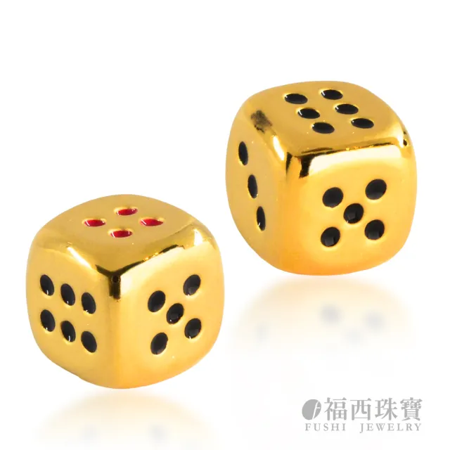 【福西珠寶】黃金擺件 幸運黃金大骰子擺件 仿真立體迷你骰子造型 可愛收藏擺件 (金重0.78錢正負0.03錢)