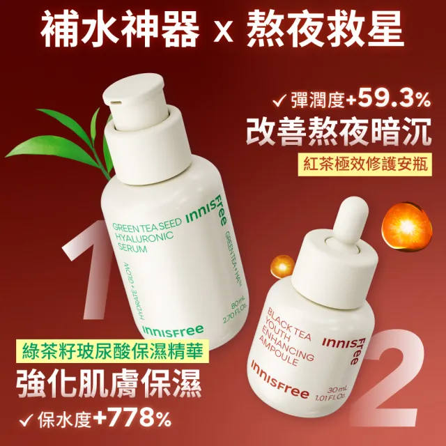 【innisfree】紅茶極效修護安瓶 50ml(豪華加大版抗老精華液)
