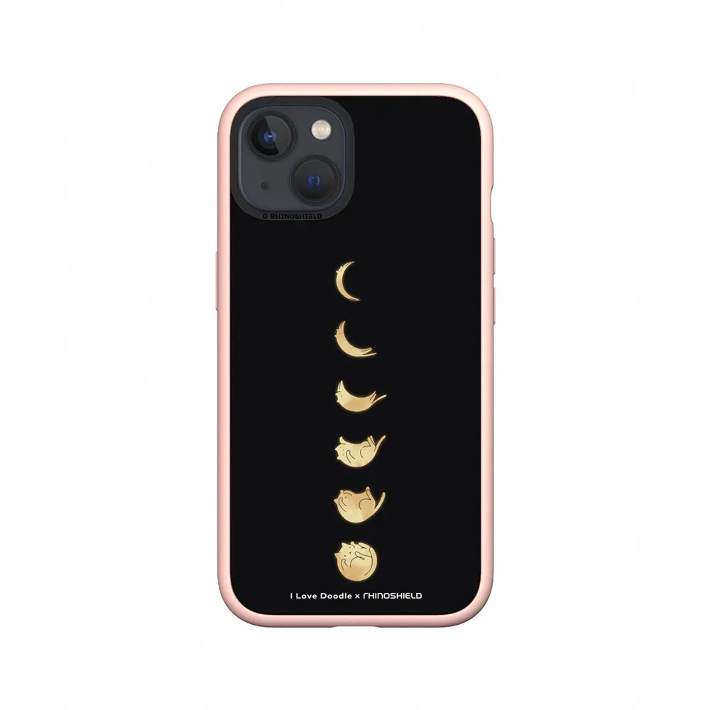 【RHINOSHIELD 犀牛盾】iPhone 12 mini/Pro/Max Mod NX手機殼/I Love Doodle-貓咪月象-黑(I Love Doodle)