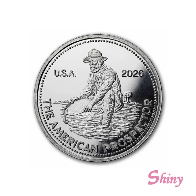 【Shiny 炫麗】2026恩格哈德淘金者銀章1盎司(重量：1盎司)