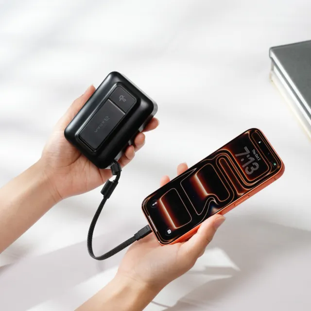 【ADAM 亞果元素】VIONTA E10 10000mAh 固態式自帶線磁吸行動電源(標示Wh/3C認證/可上飛機)