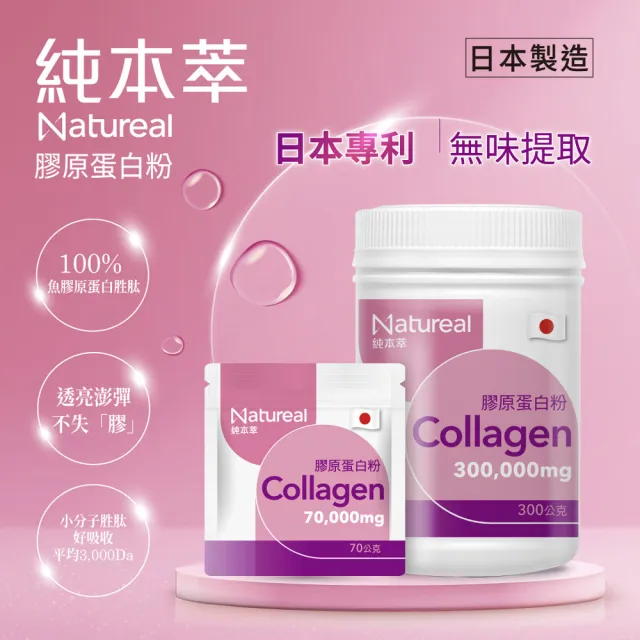 【永信藥品】Natureal 純本萃日本專利魚膠原蛋白粉(300g/小分子胜肽/純淨無添加)