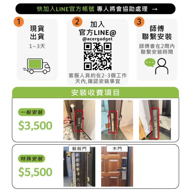 【Acer Gadget】碁智鎖 ODL103 (九合一電子鎖 貓眼/掌靜脈/人臉/指紋/密碼/卡片/鑰匙)