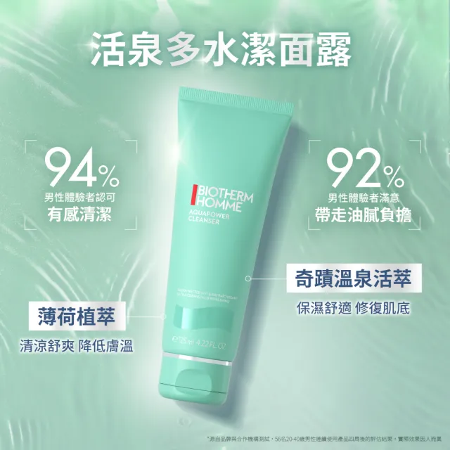 【Biotherm 碧兒泉】官方直營 男仕 活泉多水潔顏露 125ml(BIOTHERM洗面乳)