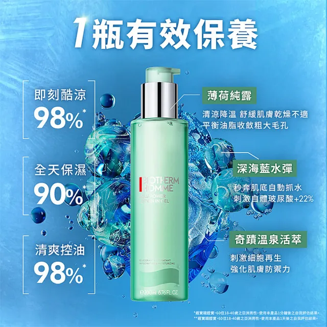 【Biotherm 碧兒泉】官方直營 男仕 活泉酷涼保濕水200ml(BIOTHERM 化妝水)