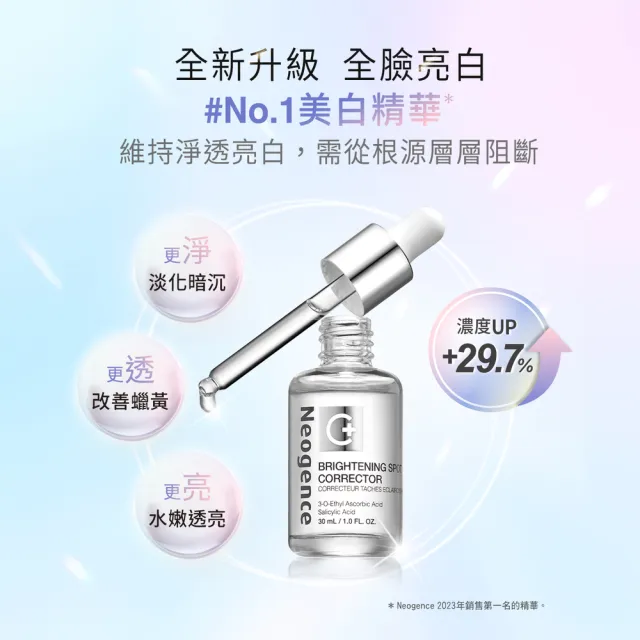 【Neogence 霓淨思】極透光亮白淡斑精華30ml