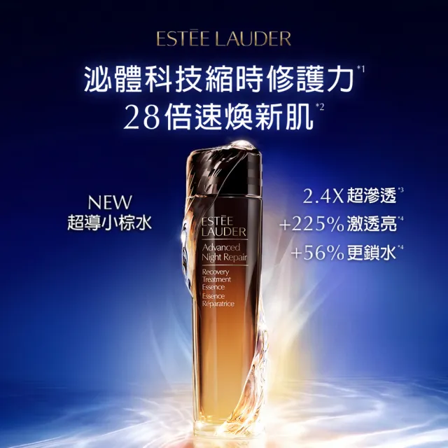【Estee Lauder 雅詩蘭黛】全新上市 特潤超導修護精華水 200ml (超導小棕水/新品/週年慶限定組)