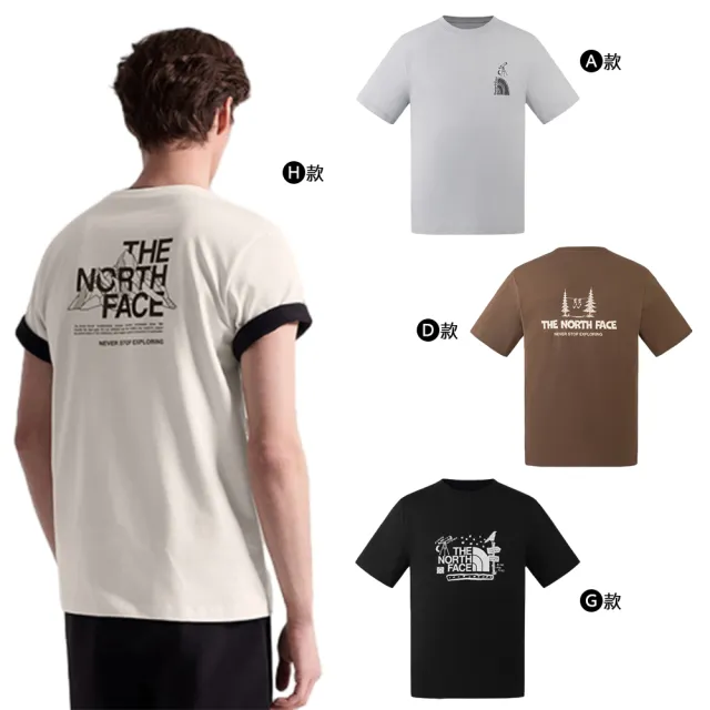 【The North Face】TNF 北臉 休閒 短袖 短袖上衣 短袖T恤 男/女 多色 多款任選(NF0A8GVCA0M&)