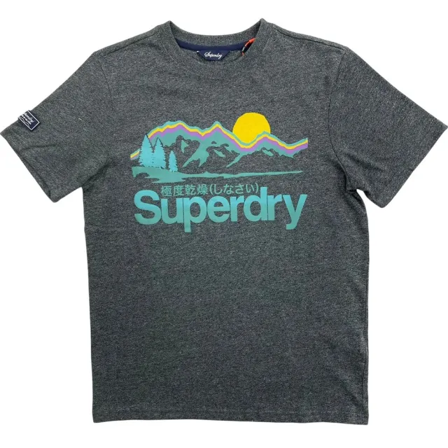 【Superdry】極度乾燥 深灰 漸層 短T superdry 冒險魂 短袖 T恤 土耳其製(短袖 T恤9312CY5)