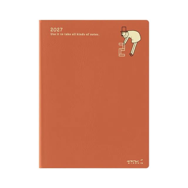 【MIDORI】Pocket Diary 2027手帳(月間A6歐吉桑)