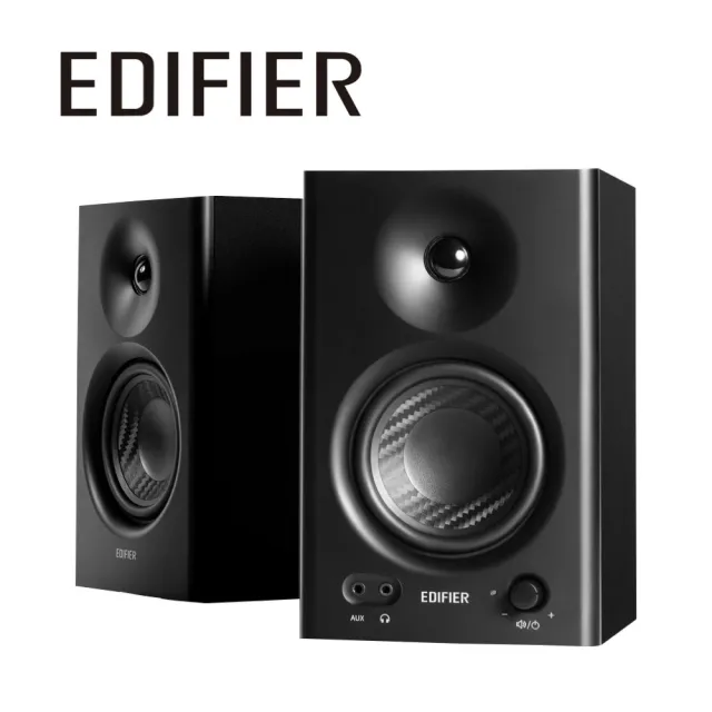 【EDIFIER】MR4 專業監聽喇叭 黑色（原音重現｜剪片後製｜專業調校｜後期混音｜錄音室設備)