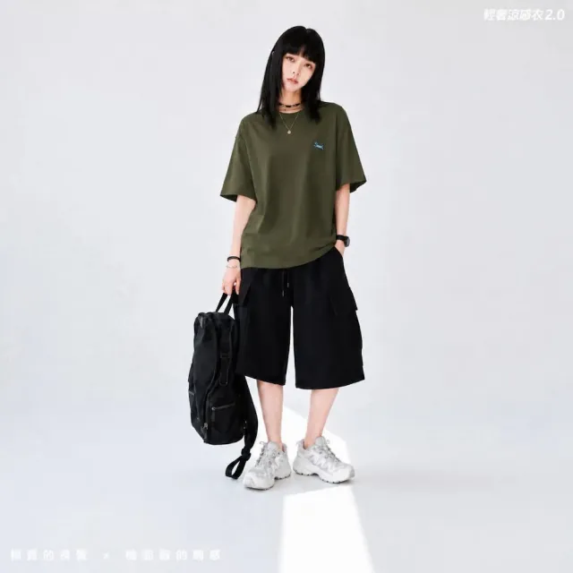 【AMERO】男女同款 短袖圓領Ｔ恤 涼感 電繡藍小狗