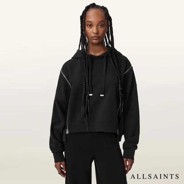 【ALLSAINTS】CIARA 連帽衛衣-黑 W008JF(寬鬆版型)