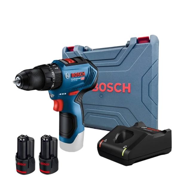 【BOSCH 博世】無刷充電震動電鑽雙電組GSB12V-30(GSB 12V-30)
