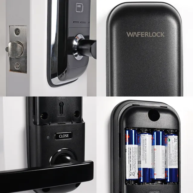 【WAFERLOCK 維夫拉克】D303二合一電子鎖把手型輔助鎖 卡片+密碼(電子門鎖.房間門電子鎖)