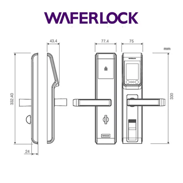 【WAFERLOCK 維夫拉克】L600 3D人臉辨識智慧電子鎖(人臉辨識+藍牙近端APP+卡片+密碼+鑰匙)