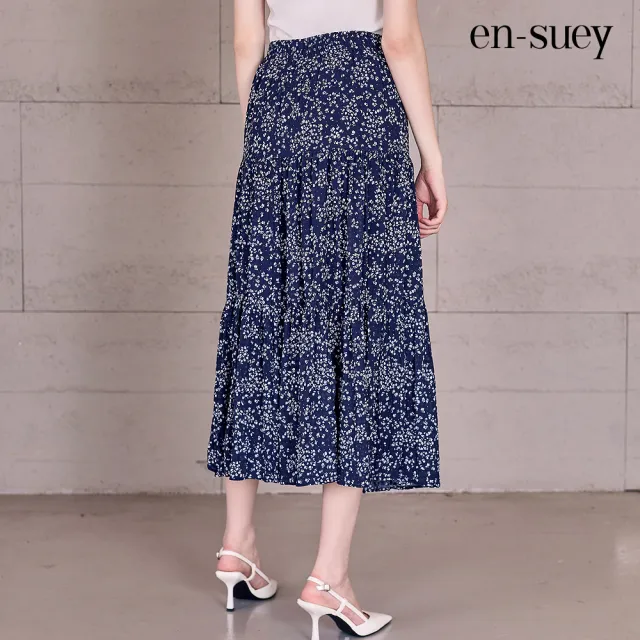【en-suey 銀穗】EU氣質碎花蛋糕長裙-女