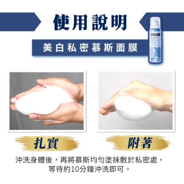 【dr.hold 黛后】嫩白保濕私密面膜慕斯100mlx2 (私密保養/私密清潔/私密美白/生理期可用)