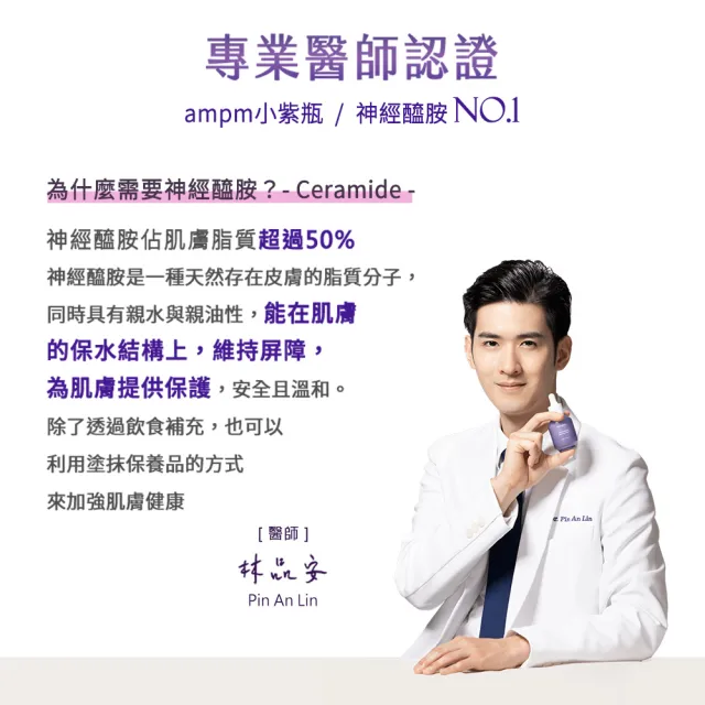 【ampm 牛爾】水潤修護組★10%神經醯胺修護精華30ml+2%神經醯胺修護機能水115ml(醫美必備/修護/保濕)
