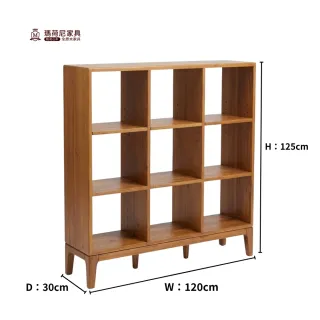 【Mahogany 瑪荷尼家具】新品上市☆全原木 桃花心木 金碧雙面格櫃(120)(9格櫃)(櫥櫃、書櫃、展示櫃)
