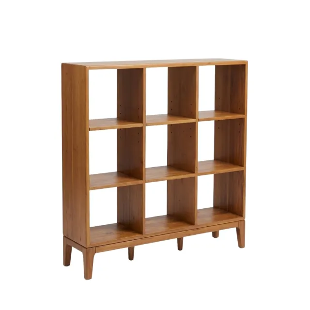 【Mahogany 瑪荷尼家具】新品上市☆全原木 桃花心木 金碧雙面格櫃(120)(9格櫃)(櫥櫃、書櫃、展示櫃)