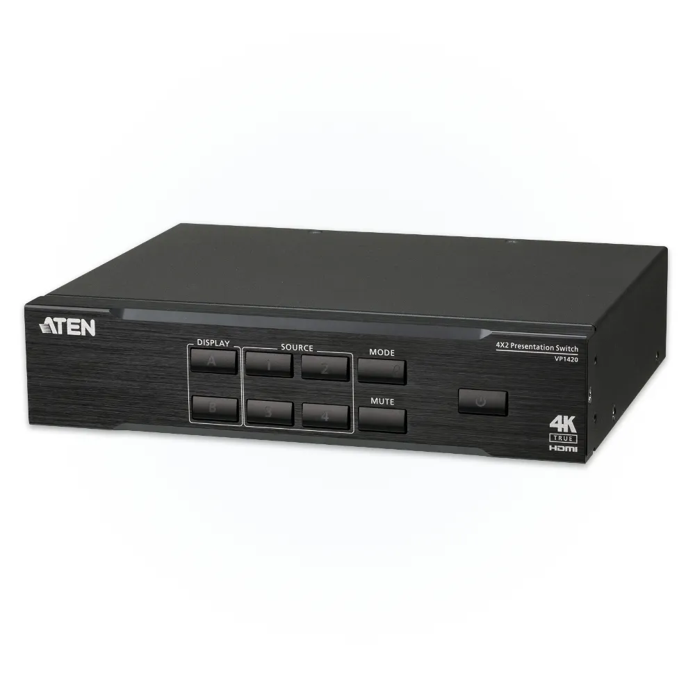 【ATEN】4 x 2 True 4K 矩陣式簡報切換器(VP1420)