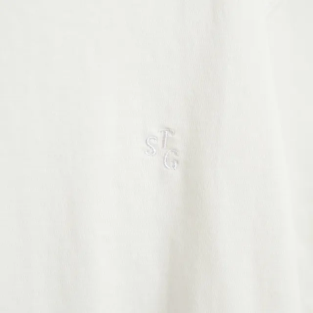 【SOMETHING】女裝 不對稱造型短袖T恤(白色)