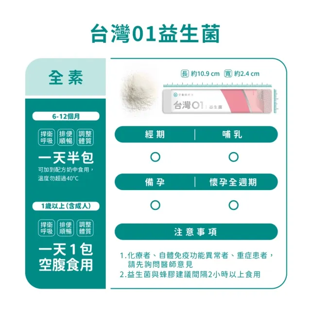 (分次配)【營養師輕食】台灣01益生菌3入組