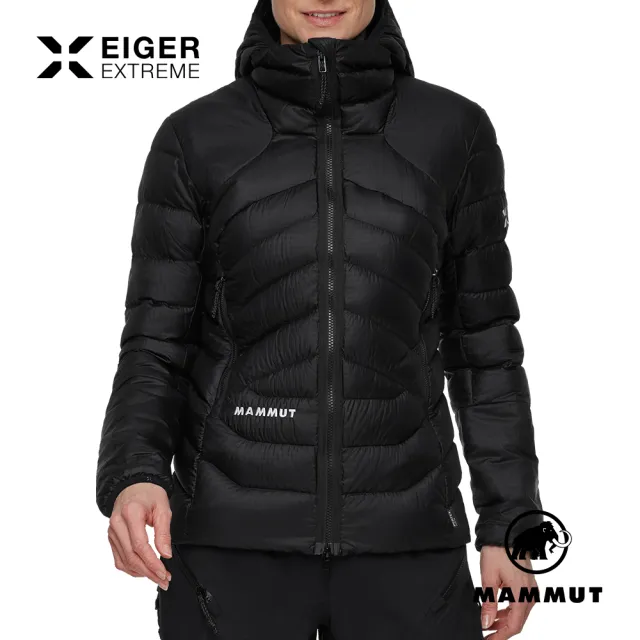 【Mammut 長毛象】Eiger Nordwand Light Down IN Hooded 極限艾格保暖連帽外套 黑色 女款 #1013-04070