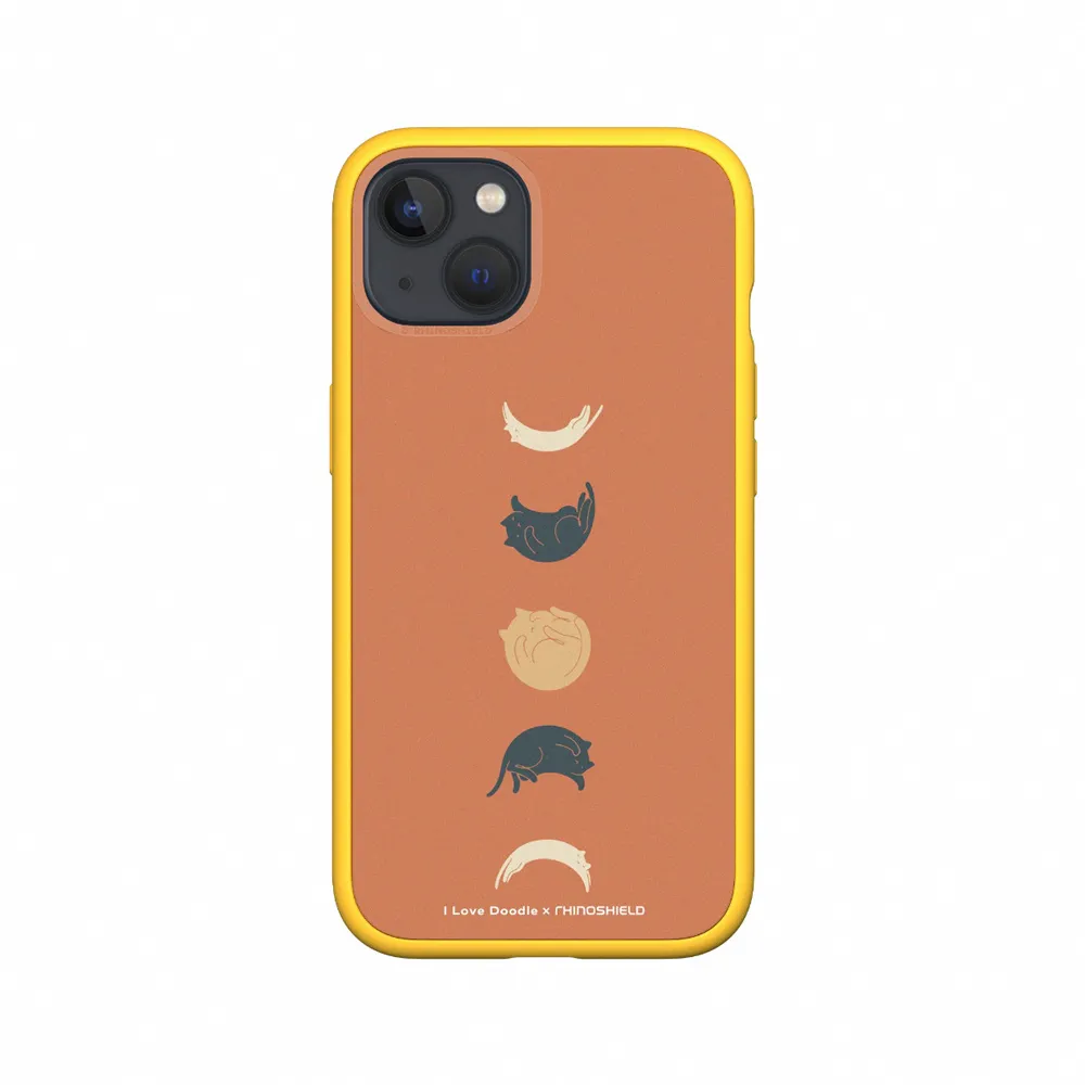 【RHINOSHIELD 犀牛盾】iPhone 12 mini/Pro/Max Mod NX手機殼/I Love Doodle-貓咪月象-橘(I Love Doodle)
