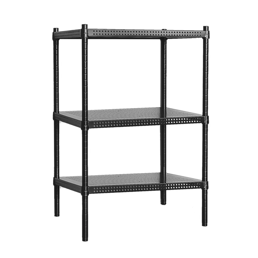 【dayneeds 日需百備】極致美學 75x45x120公分烤漆三層架(沖孔鐵架/收納層架/展示架/層架/鐵架)
